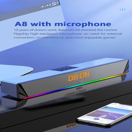 Baidroid A8 Bluetooth Speaker 10W Heavy Bass Subwoofer Portable Wireless Loudspeaker