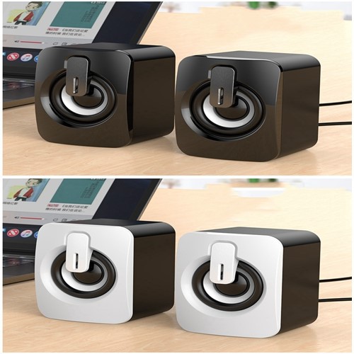 USB-Powered Desktop Speakers Computer Speakers Bass Stereo Music Player Sound Box for Desktop Computer PC